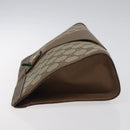 GUCCI GG Supreme Web Sherry Line Clutch Bag PVC Beige Gold 89 01 033 Auth 125610-4