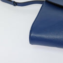 CELINE Shoulder Bag Leather Blue Gold Auth 125614-10