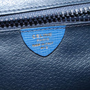 CELINE Shoulder Bag Leather Blue Gold Auth 125614-16