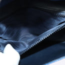 CELINE Shoulder Bag Leather Blue Gold Auth 125614-20