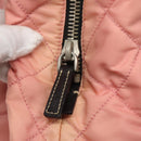 PRADA Chain Shoulder Bag Nylon Pink Silver Auth 125615-16