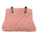 PRADA Chain Shoulder Bag Nylon Pink Silver Auth 125615-2