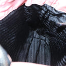 PRADA Chain Shoulder Bag Nylon Pink Silver Auth 125615-20