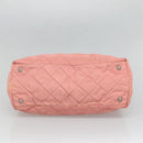 PRADA Chain Shoulder Bag Nylon Pink Silver Auth 125615-5