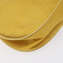 PRADA Chain Shoulder Bag Nylon Yellow Gold Auth 125617-13