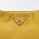 PRADA Chain Shoulder Bag Nylon Yellow Gold Auth 125617-14