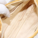 PRADA Chain Shoulder Bag Nylon Yellow Gold Auth 125617-16