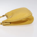 PRADA Chain Shoulder Bag Nylon Yellow Gold Auth 125617-5