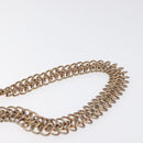 PRADA Chain Shoulder Bag Nylon Yellow Gold Auth 125617-8