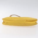 PRADA Chain Shoulder Bag Nylon Yellow Gold Auth 125617-9