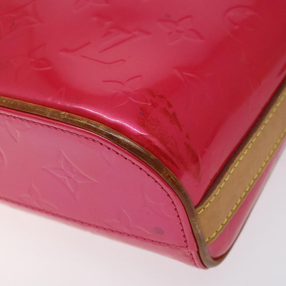 LOUIS VUITTON Monogram Vernis Sullivan Vertical Bag Pink M91259 LV Auth 125628