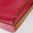 LOUIS VUITTON Monogram Vernis Sullivan Vertical Bag Pink M91259 LV Auth 125628-15