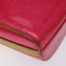 LOUIS VUITTON Monogram Vernis Sullivan Vertical Bag Pink M91259 LV Auth 125628-16