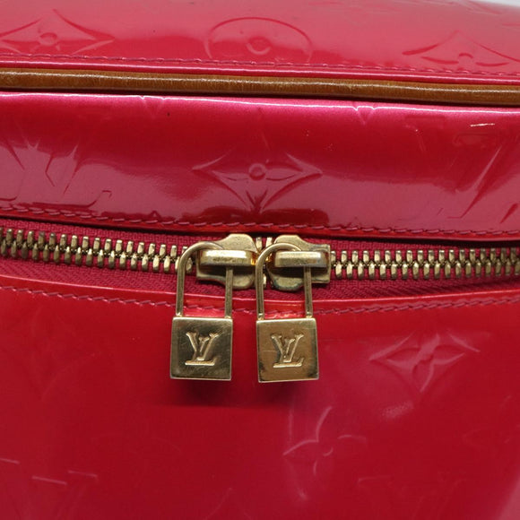 LOUIS VUITTON Monogram Vernis Sullivan Vertical Bag Pink M91259 LV Auth 125628