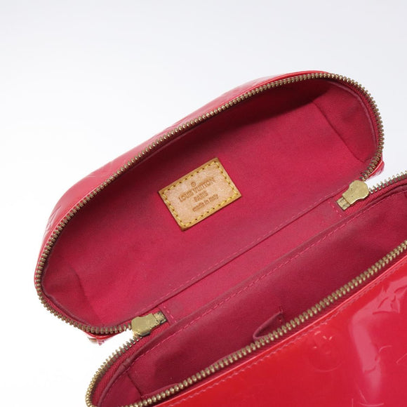 LOUIS VUITTON Monogram Vernis Sullivan Vertical Bag Pink M91259 LV Auth 125628