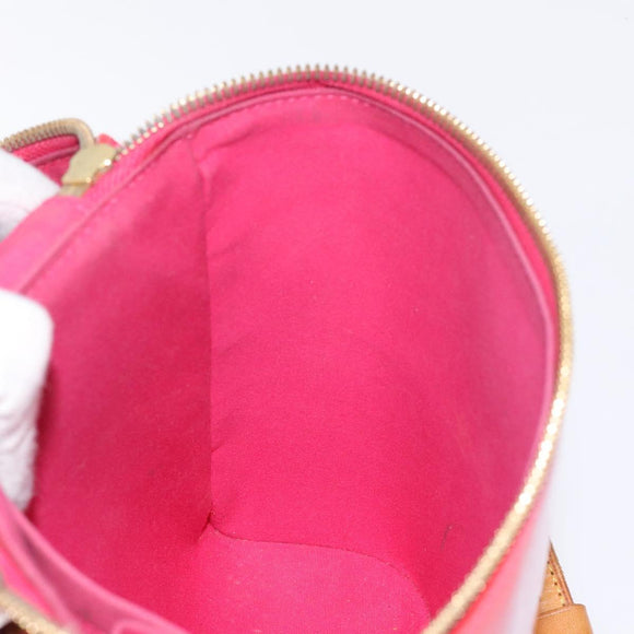 LOUIS VUITTON Monogram Vernis Sullivan Vertical Bag Pink M91259 LV Auth 125628