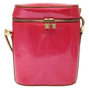 LOUIS VUITTON Monogram Vernis Sullivan Vertical Bag Pink M91259 LV Auth 125628-13