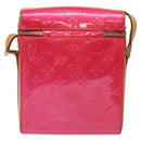LOUIS VUITTON Monogram Vernis Sullivan Vertical Bag Pink M91259 LV Auth 125628-2