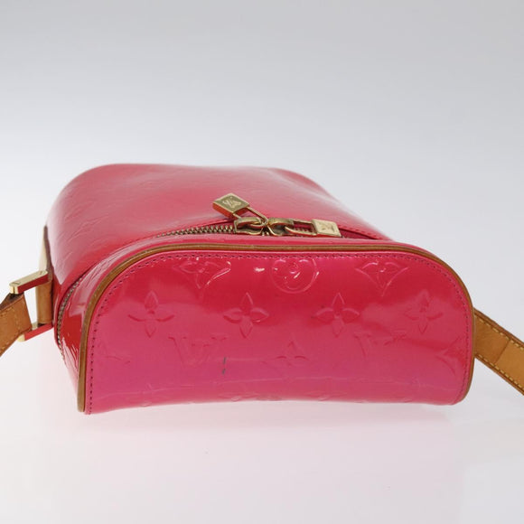 LOUIS VUITTON Monogram Vernis Sullivan Vertical Bag Pink M91259 LV Auth 125628