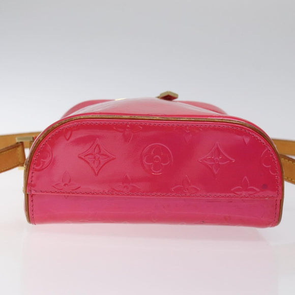 LOUIS VUITTON Monogram Vernis Sullivan Vertical Bag Pink M91259 LV Auth 125628