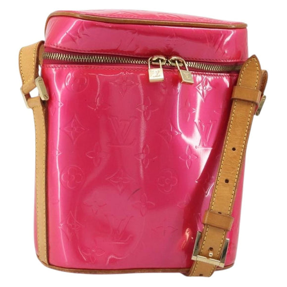 LOUIS VUITTON Monogram Vernis Sullivan Vertical Bag Pink M91259 LV Auth 125628A