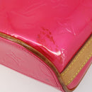 LOUIS VUITTON Monogram Vernis Sullivan Vertical Bag Pink M91259 LV Auth 125628A-10