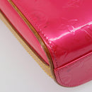 LOUIS VUITTON Monogram Vernis Sullivan Vertical Bag Pink M91259 LV Auth 125628A-13