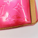 LOUIS VUITTON Monogram Vernis Sullivan Vertical Bag Pink M91259 LV Auth 125628A-14