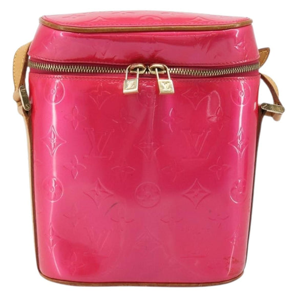 LOUIS VUITTON Monogram Vernis Sullivan Vertical Bag Pink M91259 LV Auth 125628A
