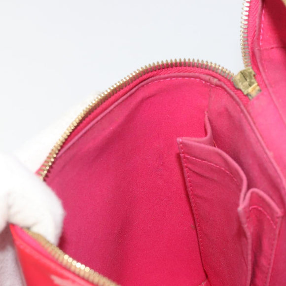 LOUIS VUITTON Monogram Vernis Sullivan Vertical Bag Pink M91259 LV Auth 125628A