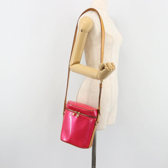 LOUIS VUITTON Monogram Vernis Sullivan Vertical Bag Pink M91259 LV Auth 125628A