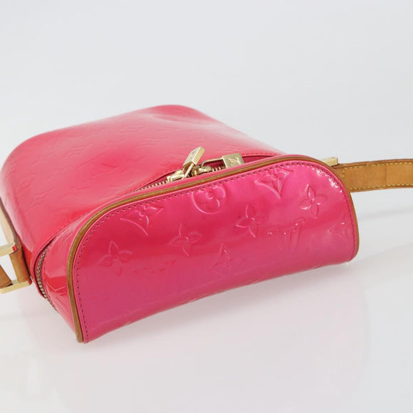 LOUIS VUITTON Monogram Vernis Sullivan Vertical Bag Pink M91259 LV Auth 125628A