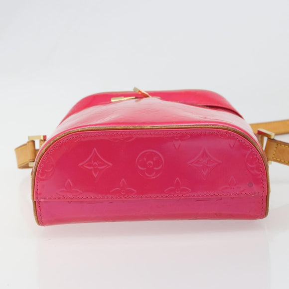LOUIS VUITTON Monogram Vernis Sullivan Vertical Bag Pink M91259 LV Auth 125628A