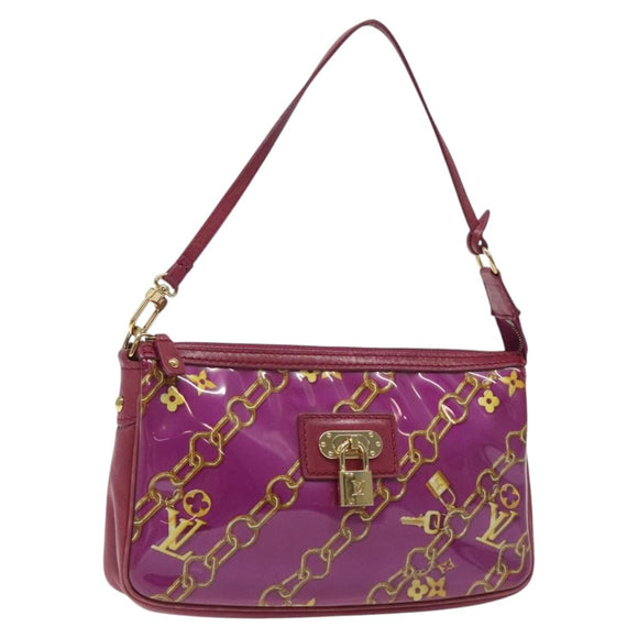 LOUIS VUITTON Monogram Charm Pochette Accessoires Fuchsia M95160 LV Auth 125630V