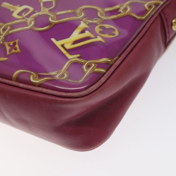 LOUIS VUITTON Monogram Charm Pochette Accessoires Fuchsia M95160 LV Auth 125630V