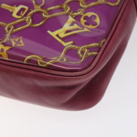 LOUIS VUITTON Monogram Charm Pochette Accessoires Fuchsia M95160 LV Auth 125630V