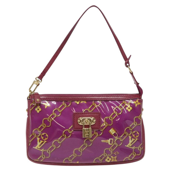 LOUIS VUITTON Monogram Charm Pochette Accessoires Fuchsia M95160 LV Auth 125630V