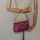 LOUIS VUITTON Monogram Charm Pochette Accessoires Fuchsia M95160 LV Auth 125630V-22