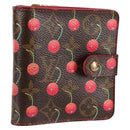 LOUIS VUITTON Monogram Cherry Compact Zip Bifold Wallet M95005 LV Auth 125635V-1