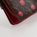 LOUIS VUITTON Monogram Cherry Compact Zip Bifold Wallet M95005 LV Auth 125635V-10