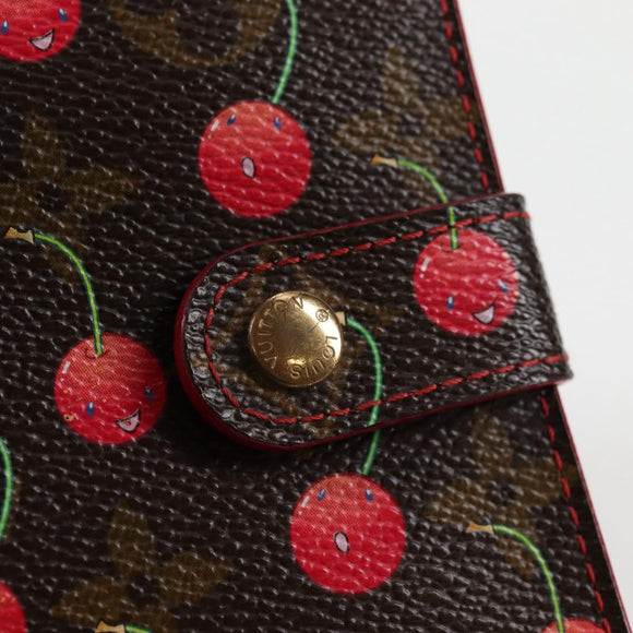 LOUIS VUITTON Monogram Cherry Compact Zip Bifold Wallet M95005 LV Auth 125635V