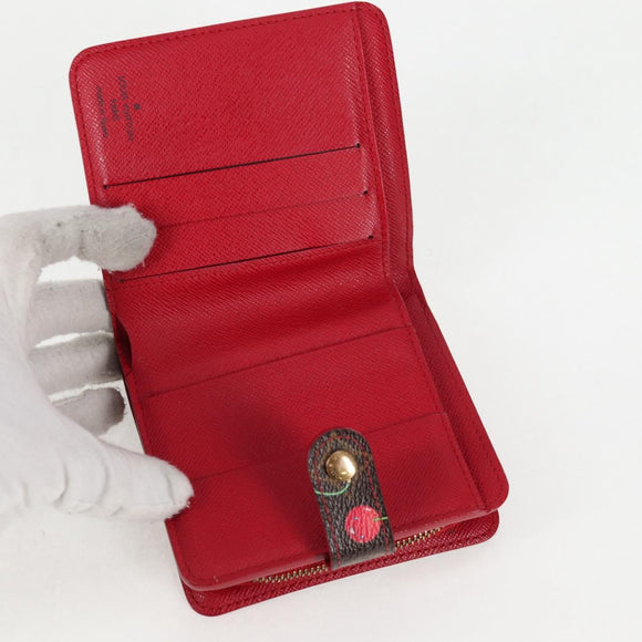 LOUIS VUITTON Monogram Cherry Compact Zip Bifold Wallet M95005 LV Auth 125635V