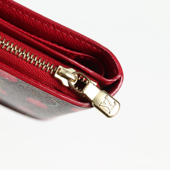 LOUIS VUITTON Monogram Cherry Compact Zip Bifold Wallet M95005 LV Auth 125635V