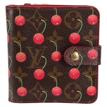 LOUIS VUITTON Monogram Cherry Compact Zip Bifold Wallet M95005 LV Auth 125635V - 0