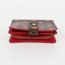 LOUIS VUITTON Monogram Cherry Compact Zip Bifold Wallet M95005 LV Auth 125635V-4