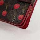 LOUIS VUITTON Monogram Cherry Compact Zip Bifold Wallet M95005 LV Auth 125635V-9