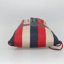 GUCCI Web Sherry Line Backpack Canvas Red Blue 473872 Auth 125637-11