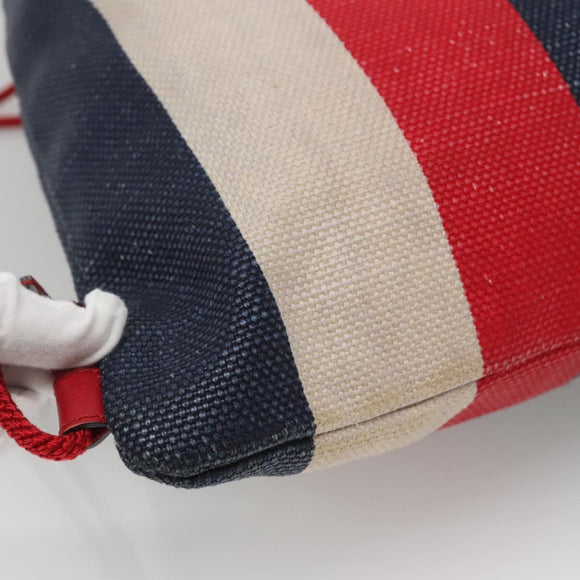 GUCCI Web Sherry Line Backpack Canvas Red Blue 473872 Auth 125637