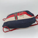 GUCCI Web Sherry Line Backpack Canvas Red Blue 473872 Auth 125637-4