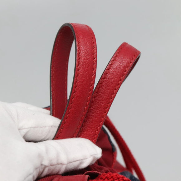 GUCCI Web Sherry Line Backpack Canvas Red Blue 473872 Auth 125637